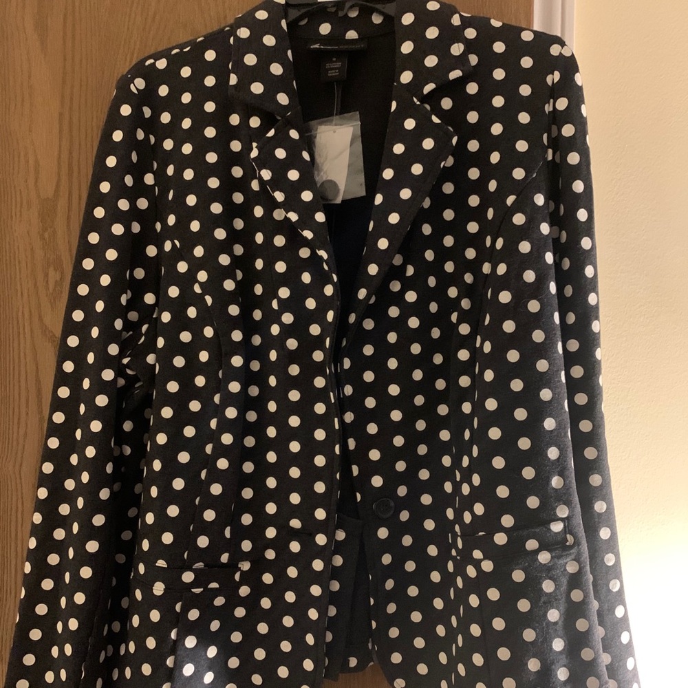 Polka dot blazer